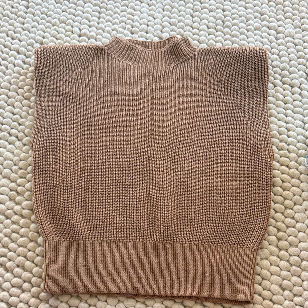 Babaton Cowl Neck Sweater in Tan